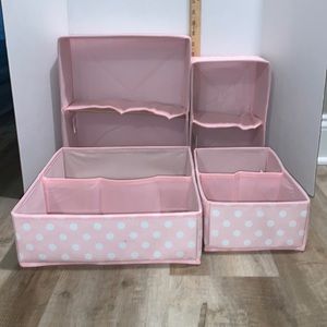 MDesign Organizers - Dresser Drawer and Closet Storage Bins - Fabric pack of 4